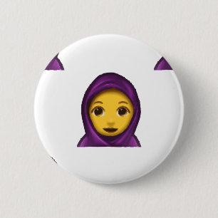 emoji hajib 2 inch round button