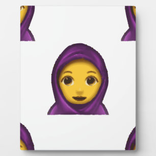 emoji hajib plaque