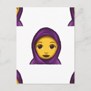 emoji hajib postcard