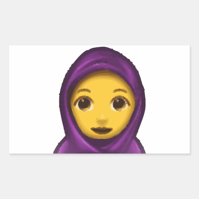 emoji hajib sticker (Front)