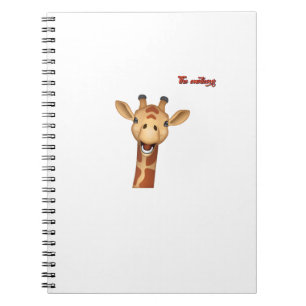 emoji happy enthusiastic giraffe face  notebook
