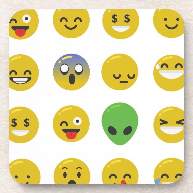Emoji happy face coaster (Front)