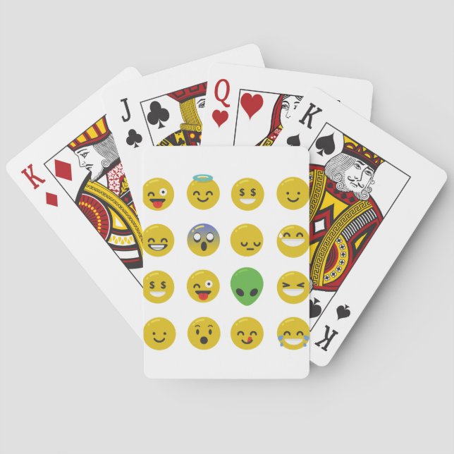 Emoji happy face playing cards (Back)
