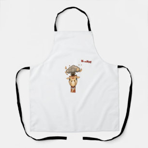 emoji head exploding giraffe face   apron