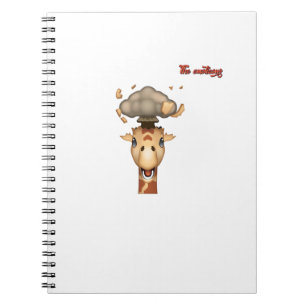 emoji head exploding giraffe face   notebook