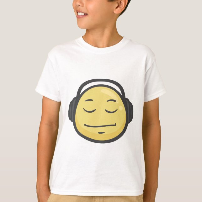Emoji: Headphones Face T-Shirt (Front)