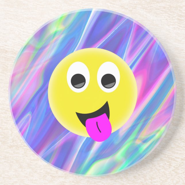 emoji hologram coaster (Front)