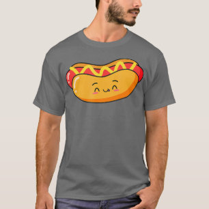 Emoji Hot Dog  Sausages Mustard Funny Gift T-Shirt