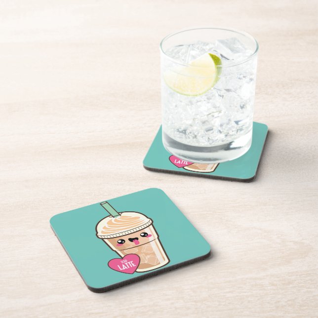 Emoji Iced Latte Coaster (Right Side)