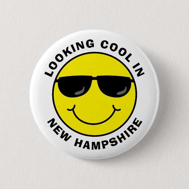 Emoji Looking Cool in Your State 2 Inch Round Button (Front)