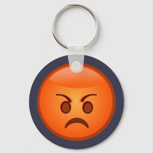 Emoji Mad Face Keychain