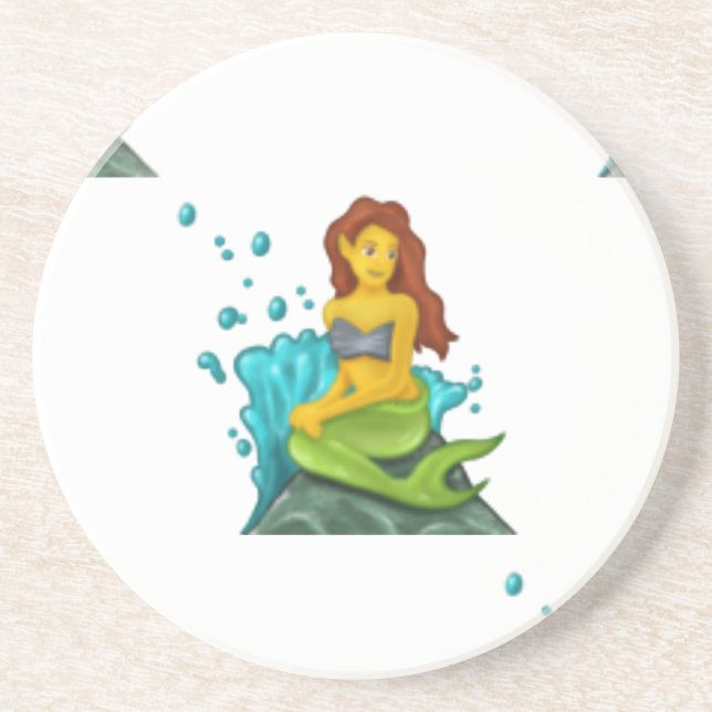 emoji mermaid coaster (Front)