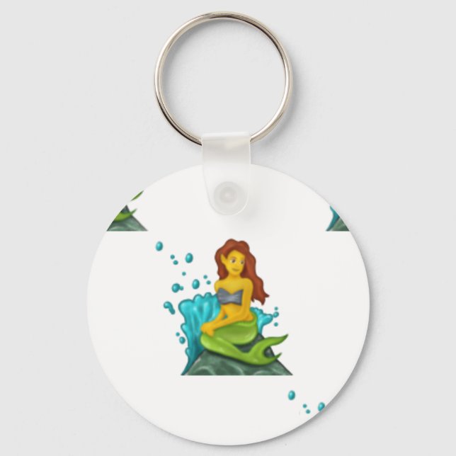 emoji mermaid keychain (Front)