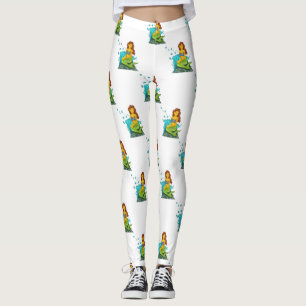 emoji mermaid leggings
