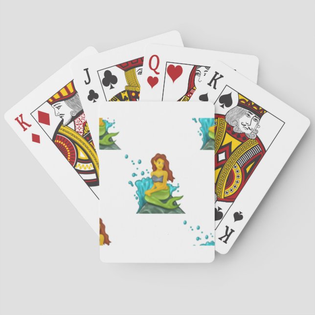 emoji mermaid playing cards (Back)