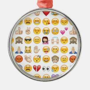 emoji metal ornament