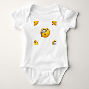 emoji monocle baby bodysuit