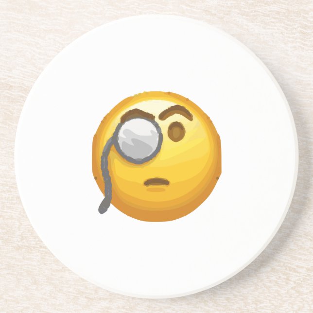 emoji monocle coaster (Front)