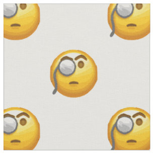 emoji monocle fabric