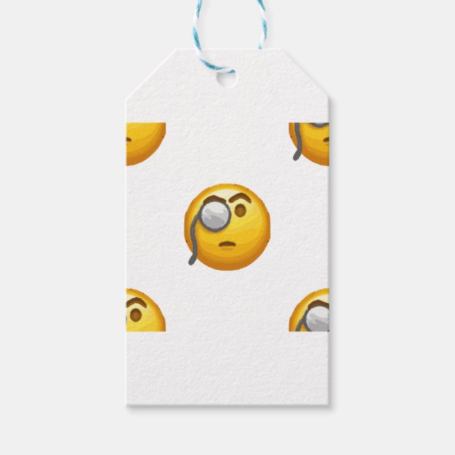 emoji monocle gift tags (Front)