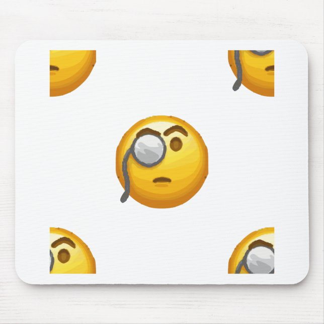 emoji monocle mouse pad (Front)