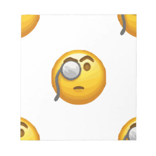 emoji monocle notepad