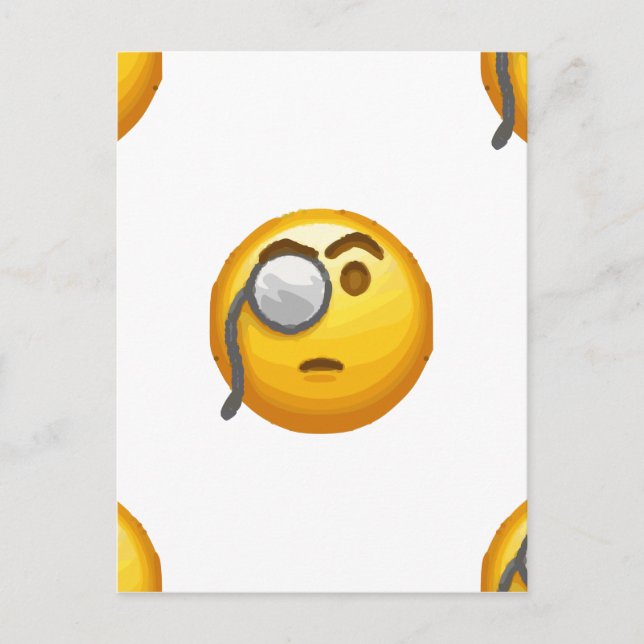 emoji monocle postcard (Front)