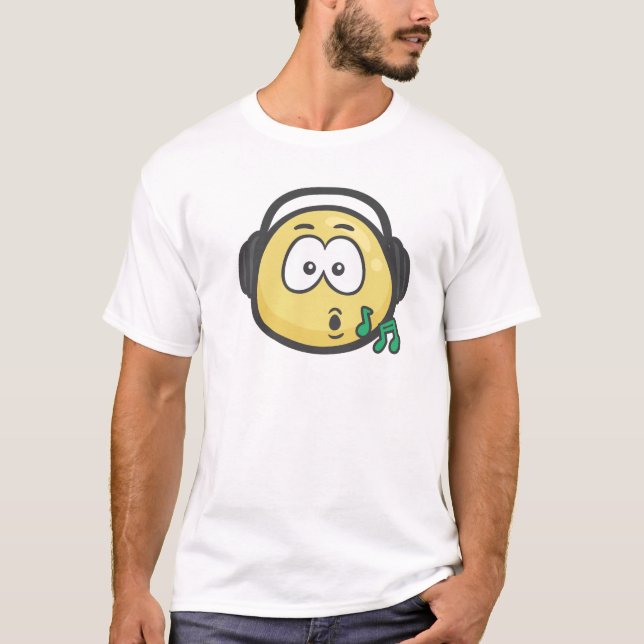 Emoji: Music Face T-Shirt (Front)