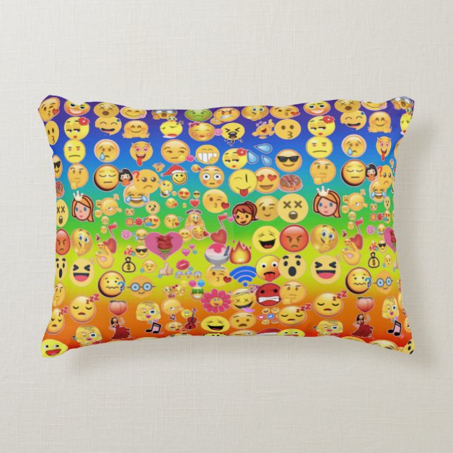 emoji overload accent pillow (Front)