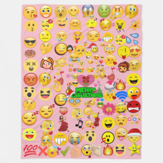emoji overload fleece blanket