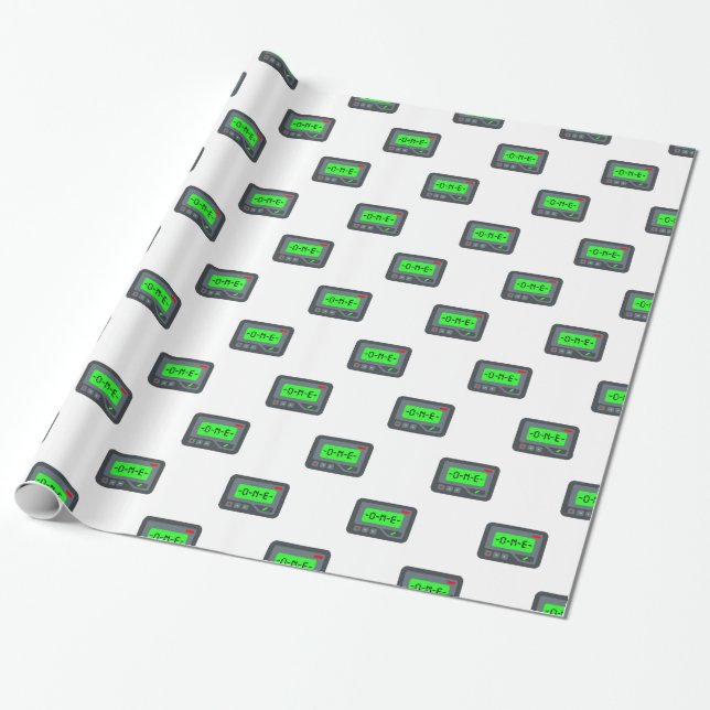 emoji pager wrapping paper (Unrolled)