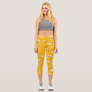 Emoji Pattern 2 Capri Leggings