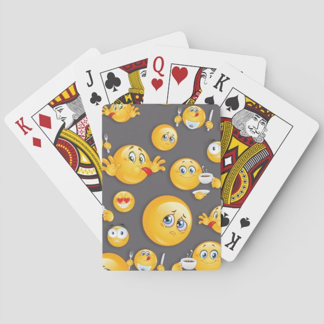Emoji Pattern 2 Playing Cards (Back)