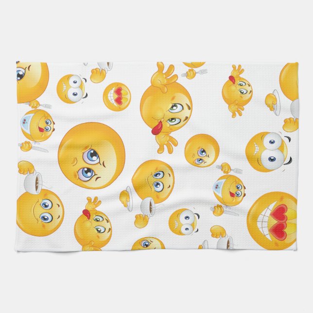 Emoji Pattern Kitchen Towel (Horizontal)