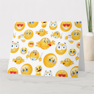 Emoji Pattern Thank You Card