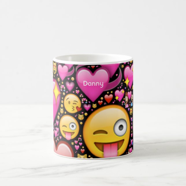 EMOJI PERSONNALISÉ LOVE Kids Mugs nommé (Centre)
