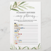 Emoji pictionary baby shower game gold greenery