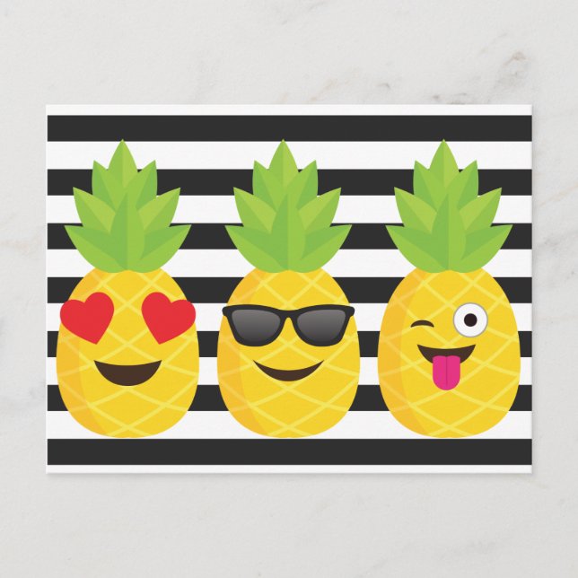 emoji pineapple postcard (Front)