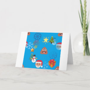 emoji poop christmas holiday card