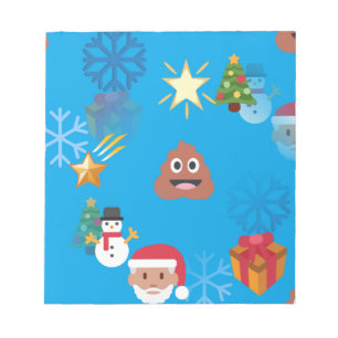 emoji poop christmas notepad