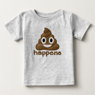 Emoji Poop Happens Baby T-Shirt