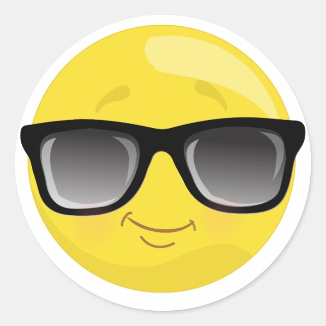 Emoji portant des lunettes de soleil Stickers (Devant)
