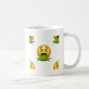 emoji puking coffee mug