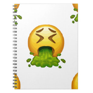 emoji puking notebook