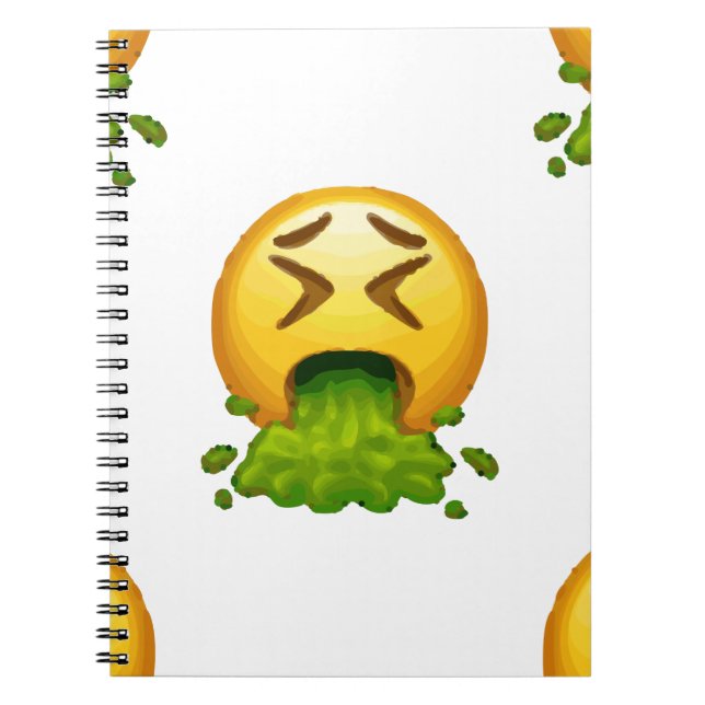 emoji puking notebook (Front)