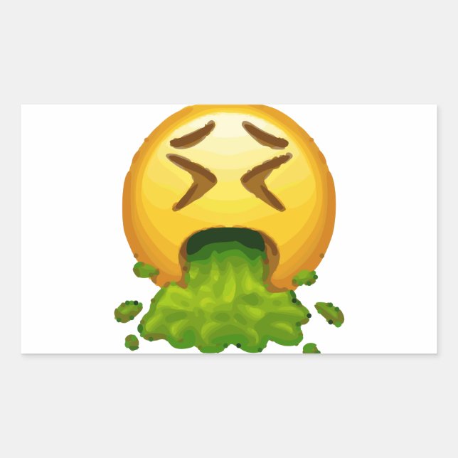 emoji puking sticker (Front)