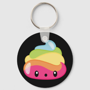 Emoji Rainbow Poop! Keychain