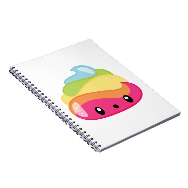 Emoji Rainbow Poop! Notebook (Right Side)
