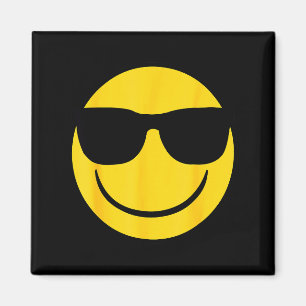 Emoji Retro Sungles Yellow Smile Face Magnet