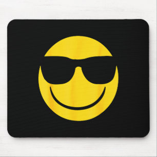 Emoji Retro Sungles Yellow Smile Face Mouse Pad